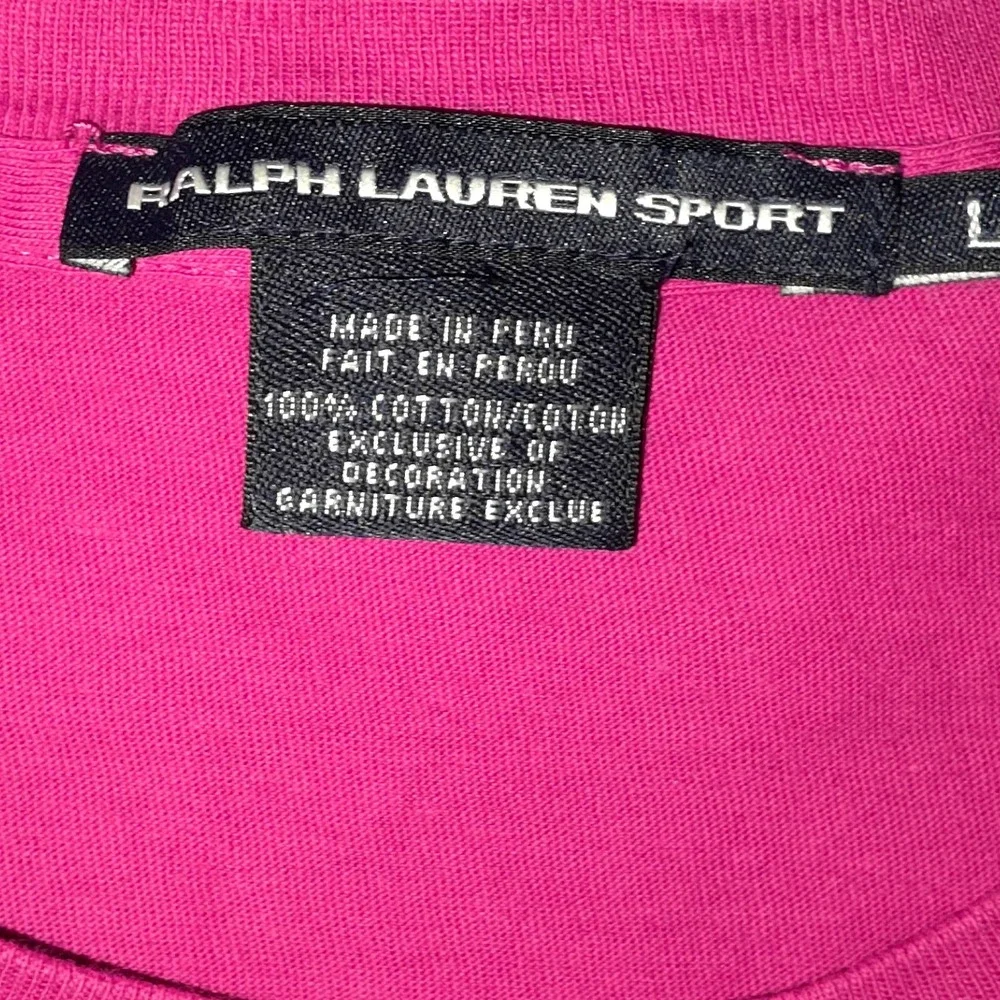 Ralph Lauren Sport Top Women's T-Shirt Short Sleeve Pink Pony Pocket - Picture 5 of 6